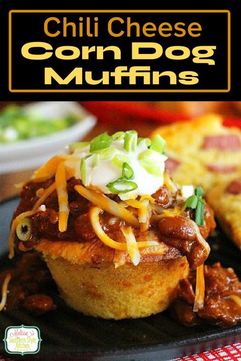 Chili Cheese Corn Dog Muffins Crock Pot Christmas, Chili Hotdogs, Cheese Corn Dog, Dog Muffins, Muffin Cups Recipes, Corn Dog Muffins, Best Homemade Bread Recipe, Chili Cheese Dogs, Cheese Corn