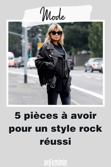 Le style rock, c’est un peu l’intemporel mode qui arrive à nous séduire chaque année. Mais avez-vous vraiment les bonnes pièces à la maison ? Voici celles qu’il faut absolument avoir pour une tenue rock tendance et stylée. #rock #style #fashion #mode #aufeminin Rock Style Fashion, Style Rock Chic, Look Rock Chic, Look Rock, Style Rock, Rock Chic, Inspiration Mode, Fashion Mode, Rock Style