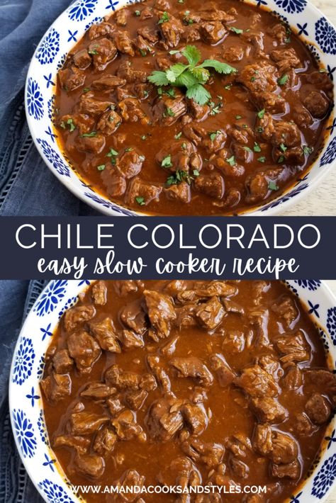 Chile Colorado Recipe Beef, Easy Chili Colorado Recipe, Chile Colorado Recipe, Chili Colorado Recipe, Homemade Chile, Chili Colorado, Chile Colorado, Colorado Food, Bean Recipe