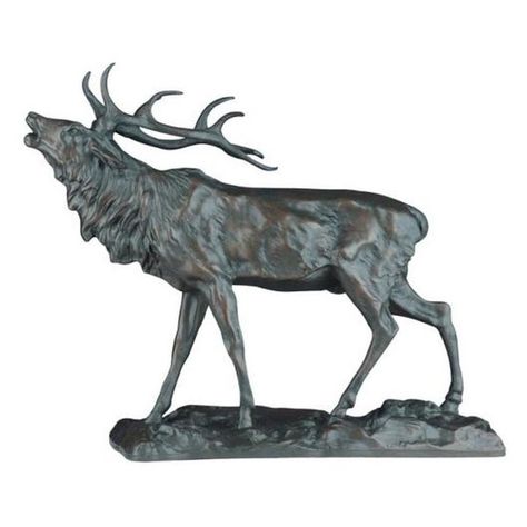 Item #: OK-79 Overall measurements (inches) 14H x 17W x 5.50D.Overall Condition is New. Material(s): Resin. Style: Rustic. Dates to circa New. Elk Sculpture, Moose Sculpture, Transitional Style Decor, Black Forest Decor, Bull Moose, Sculpture Techniques, Forest Decor, Book Sculpture, Sculptures For Sale