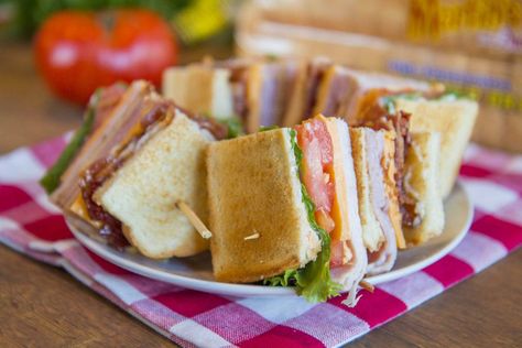 Chopped Club Sandwich, Double Decker Sandwich, Fancy Club Sandwich, The Best Club Sandwich, Turkey Club Croissant Sandwich, Club Sandwich Recipes, Cold Sandwiches, Potato Roll, Club Sandwich