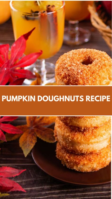 Pumpkin Doughnuts Recipe made of pumpkin puree, warm spices, and a light, fluffy dough this recipe serves 6 and takes about 30 minutes, offering a delightful, fall-inspired treat perfect for breakfast, dessert, or a cozy snack with friends. Fluffy Doughnut Recipe, Pumpkin Doughnut Recipe, Pumpkin Doughnuts, Pumpkin Doughnut, Doughnuts Recipe, Doughnut Pan, Winter Fruit, Doughnut Recipe, Fruity Desserts