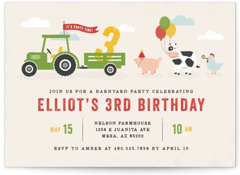 Red Children Birthday Party Invitations By Michelle Taylor. Flat Card Format. Cream Children's Birthday Party Invitations. Animals, Barnyard, Birthday, Bold, Boy, Chicken, Cow, Eight, Farm, Farmhouse, Five, Four, Girl, Hand-drawn, Illustration, Modern, Neutral, One, Outdoors, Parade, Pig, Rooster, Rustic, Seven, Six, Three, Tractor, Two, Whimsical, Zoo . Animals|Barnyard|Birthday|Bold|Boy|Chicken|Cow|Eight|Farm|Farmhouse|Five|Four|Girl|Hand-drawn|Illustration|Modern|Neutral|One|Outdoors|Parade|P Farm Animals Birthday Party, Farm Themed Birthday Party, Barnyard Party, Custom Birthday Invitations, Birthday Party Stickers, Birthday Illustration, Barnyard Birthday, Farm Animal Birthday, Farm Birthday Party