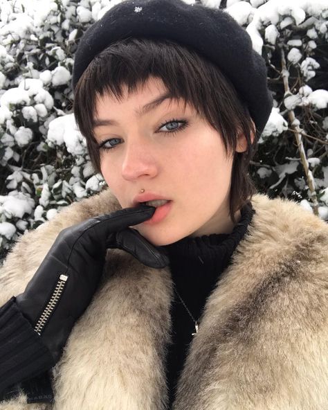 𝔧𝔲𝔩𝔦𝔞 𝔪𝔞𝔯𝔦𝔢 on Instagram: “snow angel” Julia Marie, Snow Angel, Snow Angels, Short Hair Older Women, Short Hair, Short Hair Styles, Angel, Hair, Instagram