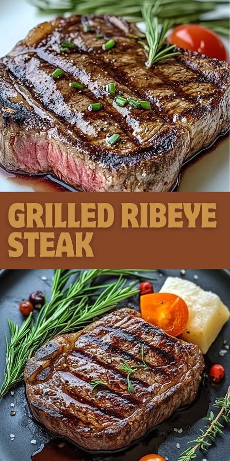 Learn how to grill the perfect ribeye steak every time with this easy recipe! 🍖 Whether you're grilling on a BBQ or using a stovetop, this recipe will help you achieve a juicy, tender ribeye with the perfect sear. 🔥 Ideal for steak lovers and anyone looking to impress at dinner, this recipe is a must-try. Serve with your favorite sides and enjoy a restaurant-quality meal at home! #GrilledSteak #RibeyeSteak #SteakLovers #BBQSteak #SteakRecipe #EasyGrilledRecipes #DinnerIdeas 🍽️🥩 Grilled Ribeye Steak Recipes, Perfect Ribeye Steak, Ribeye Steak Recipe, Boneless Ribeye Steak, Asian Steak Bites, Cooking Ribeye Steak, Grilled Ribeye Steak, Creative Dinner Ideas, Ribeye Steak Recipes