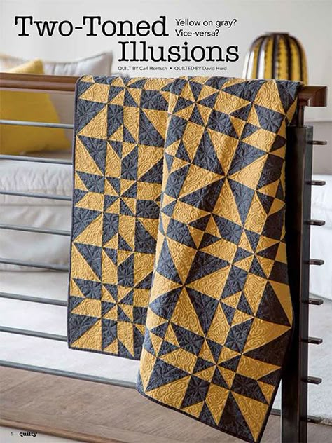 Cheddar Quilts, Creative Quilting, Lap Quilt Patterns, Triangle Quilts, Two Color Quilts, White Quilts, Quilt Pattern Download, Quilt Modernen, Yellow Quilts