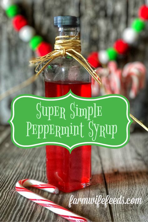 Peppermint Simple Syrup Recipe, Peppermint Coffee Syrup, Peppermint Syrup Recipe, Boozy Cookies, Peppermint Coffee, Simple Syrup Cocktails, Coffee Syrups, Peppermint Syrup, Gunny Sack