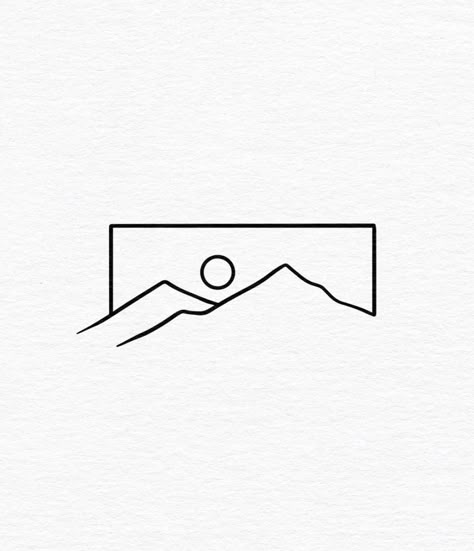 Sunset Tattoo Mountain, Simple Mountain Outline, Mountains Line Tattoo, Hills Drawing Simple, Mountain Flash Tattoo, Mountain Doodles Simple, Mountain Silhouette Tattoo, Embroidery Mountains Simple, One Line Mountain Tattoo