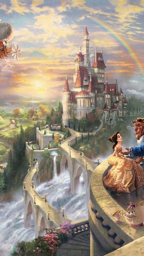 Phone Backgrounds Disney, Backgrounds Disney, Beauty And The Beast Wallpaper, Wallpapers Disney, Beast's Castle, Disney Paintings, Beast Wallpaper, The Beauty And The Beast, Disney Background