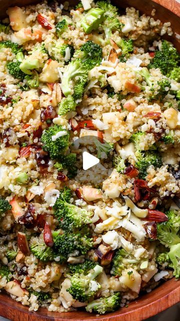 Jamie Vespa MS, RD on Instagram: "Apple-Cheddar Broccoli Quinoa Salad with Honey Mustard. A simple, feel-good salad as we transition from summer to fall that’s perfect meal prep lunches. Filled with dates, roasted almonds, and chunks of cheddar with honeycrisp apple, chopped broccoli, and quinoa.
.
.
Here’s what you need:
▢ quinoa
▢ chopped broccoli florets
▢ diced Honeycrisp apple (or apple of choice)
▢ grated or cubed sharp cheddar cheese
▢ roasted, salted almonds
▢ pitted dates, finely chopped
Honey-Mustard Dressing
▢ Dijon mustard
▢ apple-cider vinegar
▢ honey
▢ extra-virgin olive oil

For the FULL recipe, comment “Quinoa salad” or “Full recipe” below and I’ll send it directly to your DMs!

You can also click the link in my bio for full access to all of my recipes!

#dishingouthealth # Broccoli Quinoa Salad, Quinoa Recipes Dinner, Broccoli Quinoa, Salted Almonds, Weekday Lunches, Chopped Broccoli, Honeycrisp Apple, Autumn Salad, Mustard Dressing