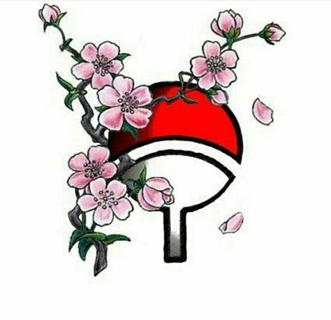 Uchiha Clan Symbol, Uchiha Symbol, Sakura Tattoo, Naruto Tattoo, Sasuke Sakura, Japon Illustration, Uchiha Clan, Sakura Uchiha, Sakura And Sasuke