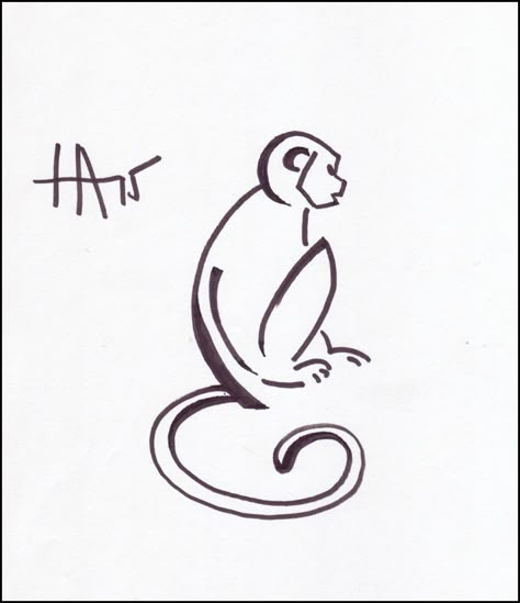 Kingston Tattoo, Monkey Tattoo, Monkey Drawing, Monkey Logo, Monkey Tattoos, Tattoo Posters, Drawing Minimalist, Body Map, Monkey Design