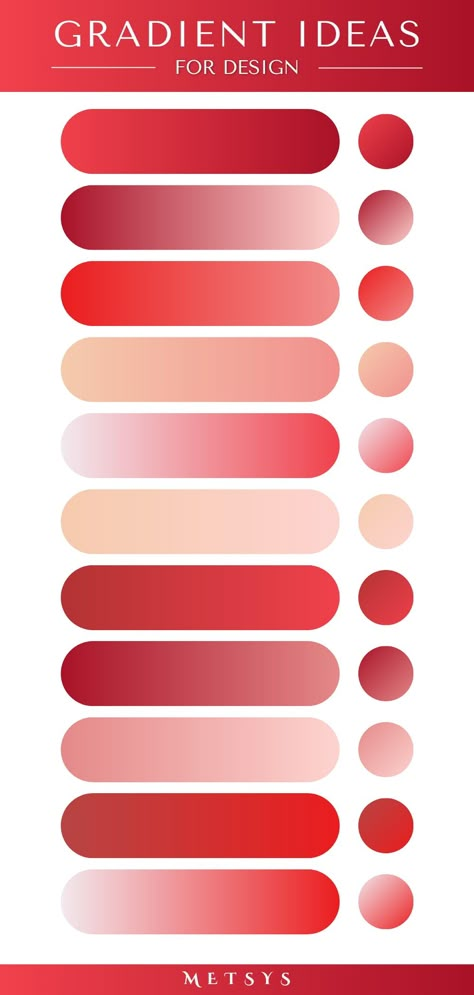 { #gradients #colors #colorful #ideas #colorideas #designers #designs #red } Gradient Color Design Colour Palettes, Gradient Color Palette, Vitamin Design, Color Thesaurus, Ideas For Design, Red Color Combinations, Gradient Color Design, Icon Set Design, Red Gradient