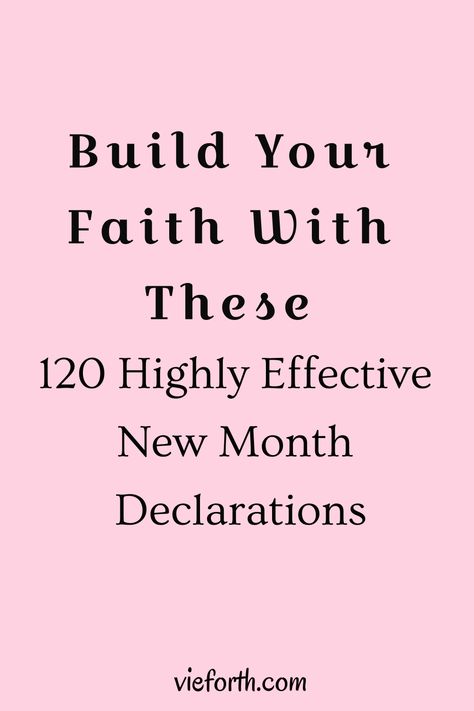 New Month Declarations, New Month Prayer, Faith Board, Warfare Prayers, God Things, Spiritual Warfare Prayers, Bible Study Help, Bible Promises, Study Help