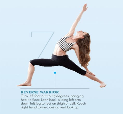 Tara-Stiles-yoga-workout-for-strength-reverse-warrior-pose Tara Stiles Yoga, Tara Stiles, Gentle Workout, Yoga Goals, Yoga Poses For Men, Yoga Guru, Warrior Pose, 10 Minute Workout, Yoga Help