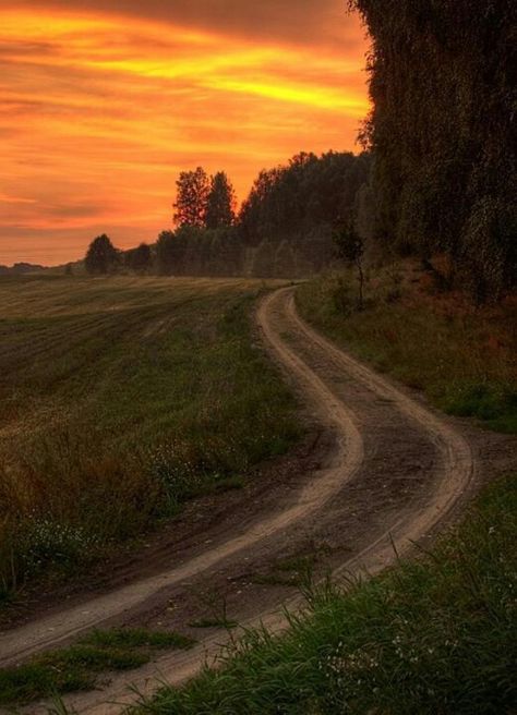 Sunsets and dirt roads! Path Photography, Country Photography, Road Photography, Dream Photography, Country Roads Take Me Home, Dirt Road, Back Road, World Photography, Travel The World