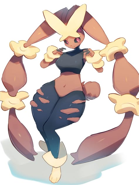 Mega Lopunny by BaburuSushi | Pokémon | Know Your Meme Pokemon Human Form, Pokemon Fusion Art, Pokemon Waifu, Fusion Art, Cute Pokemon Pictures, Pokemon Images, Pokemon Fusion, Pokemon Teams, Pokemon Drawings