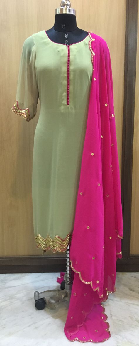 Scalping on border and dupatta. #festivewear #ethincfashion #suits Indian Suits, Punjabi Suits, Salwar Suits, Festival Wear, Semi Formal, Suits For Women, Cold Shoulder Dress, Clothes For Women, Quick Saves