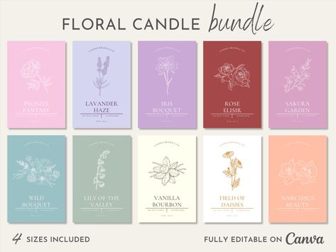 Free Candle Labels Printables, Scented Candles Labels, Candle Labels Ideas Free Printable, Candle Label Design Free Printable, Candle Labels Ideas, Free Candle Labels, Labels For Candles, Candle Website, Candle Logo Design