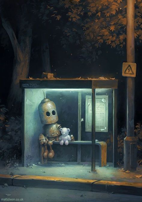 Matt Dixon | Night Service Robot Picture, Robots Artworks, Matt Dixon, Yuumei Art, Bd Art, 3d Figures, Arte Robot, Robot Art, Mötley Crüe