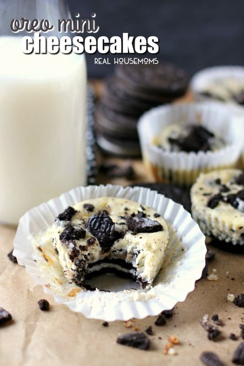 Oreo Cheesecake Cupcakes, Oreo Cheesecake Bites, Mini Oreo Cheesecake, Oreo Cheesecake Recipes, Cheesecake Oreo, Mini Cheesecake Recipes, Oreo Recipes, Oreo Dessert, Cheesecake Bites