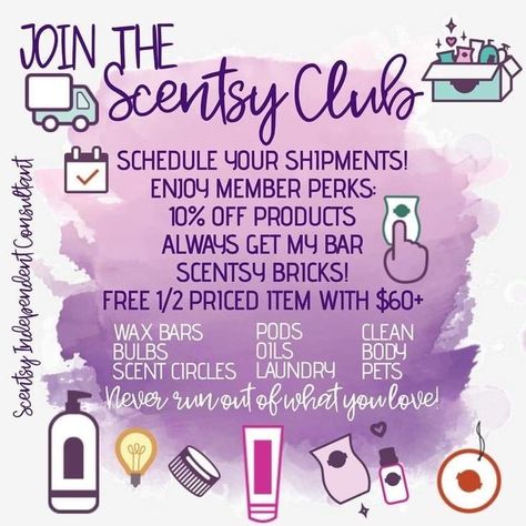 Scentsy Club, Scentsy Pictures, Scentsy Brick, Scentsy Facebook Party, Scentsy Facebook, Scentsy Marketing, Join Scentsy, Scentsy Consultant Ideas, Scented Wax Warmer