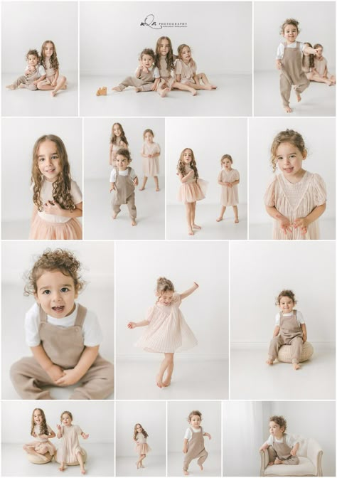 Tips for Capturing Special Memories with Your Children Sibling Posing Photography, Studio Sibling Photography, Toddler Personality Photoshoot, Personality Mini Session, Spring Studio Photoshoot Family, Studio Milestone Session, Personality Mini Session Kids, Personality Pictures Kids, Sibling Photo Shoots Studio