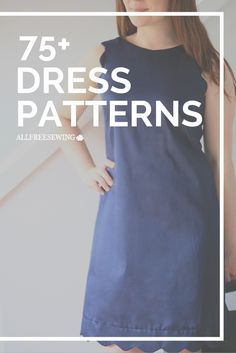 Learn how to sew a wide variety of dresses with these free dress patterns. (pictured: Seriously Scalloped Dress) Syprosjekter For Nybegynnere, Pillowcase Dress Pattern, Diy Sy, Simple Dress Pattern, Dress Sewing Tutorials, Sewing Dress, Free Dress, Dress Patterns Free, Sew Ins