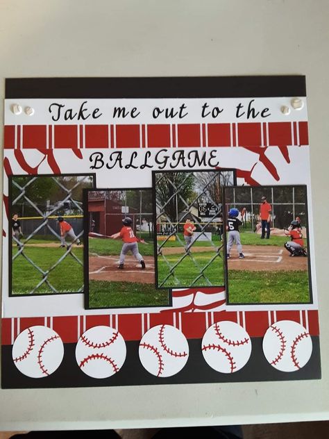 Baseball Scrapbook Pages, Baseball Scrapbook Layouts Ideas, Softball Scrapbook Layouts, Baseball Scrapbook Layouts, Softball Layouts, Baseball Sketch, Baseball Layouts, Basketball Scrapbook, Sports Layout