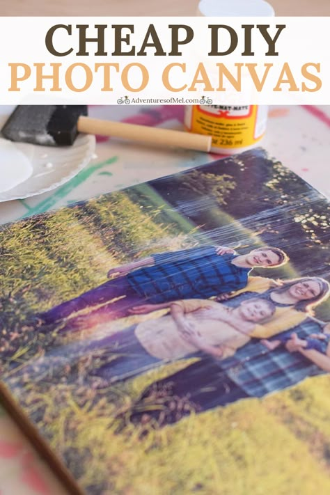 Transfer Picture To Canvas, Diy Photo Canvas, Mod Podge Canvas, Mod Podge Pictures, Canvas Photo Transfer, Photos Onto Canvas, Mod Podge Photo Transfer, Diy Canvas Photo, Photo Transfer To Wood