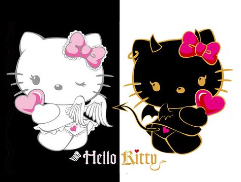 Hello Kitty by Cute Things!, via Flickr Hello Kitty Wallpapers, Hello Kitty Angel, Angel Y Diablo, Hello Kitty Vans, Hello Kitty Imagenes, Images Hello Kitty, Hello Kitty Tattoos, Devil Tattoo, Charmmy Kitty