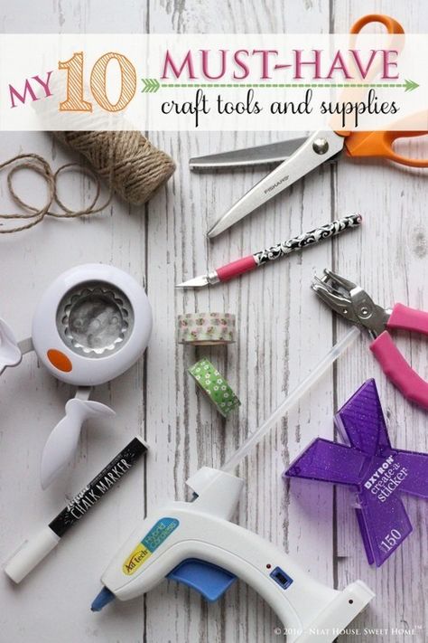 My 10 Must Have Craft Tools and Supplies | Best Tools to Get Started Alzheimer's Activities, Interesting Crafts, Paper Craft Tools, Sewing Spaces, Sewing Supplies Storage, Thrift Store Crafts, Pinterest Diy, Amazing Diy, Diy Tips