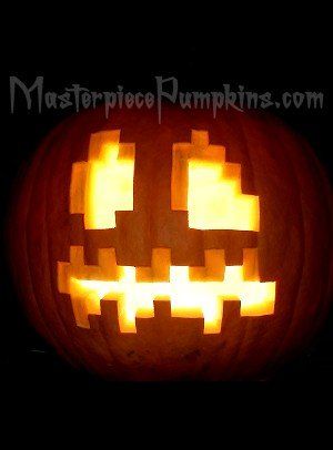 "Pixelated Pumpkin" - Minecraft's version of a classic J-O-L Menu Halloween, Halloween Pumpkin Stencils, Cute Pumpkin Carving, Halloween Pumpkin Carving Stencils, Creepy Pumpkin, Creative Pumpkin Carving, Amazing Pumpkin Carving, Scary Pumpkin Carving, Easy Pumpkin Carving