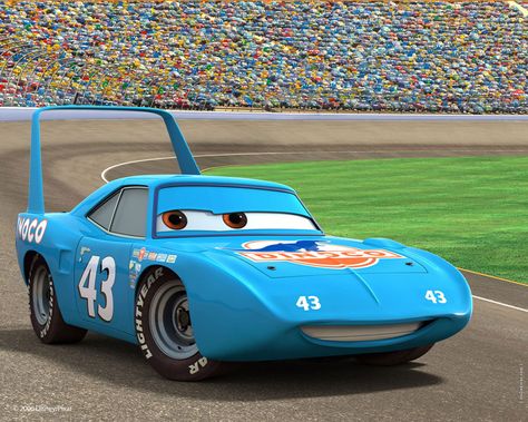 Mr. The King Cars Rayo Mcqueen, Nascar Costume, Disney Cars Wallpaper, Plymouth Superbird, Richard Petty, Cars Party, Car Chevrolet, Blue Car, Disney Pixar Cars