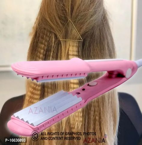 AZANIA Hair Crimper Beveled edge for Crimping, Styling and volumizing with Ceramic Technology for gentle and frizz-free Crimping Electric Hair Tool Model no. - AZN 8006 Type: Staightners Suitable For: All Hair Type Weight: 99.0 (in gm) Within 3-5 business days However, to find out an actual date of delivery, please enter your pin code. Crimper has salon quality heat system that heats up in seconds. The tourmaline-ceramic plates have five different heat settings - from 160 degrees C to 2 Hair Crimper, Hair Tool, Pin Code, Electric Hair, Frizz Free, Crimping, Heating Systems, Beveled Edge, Hair Tools