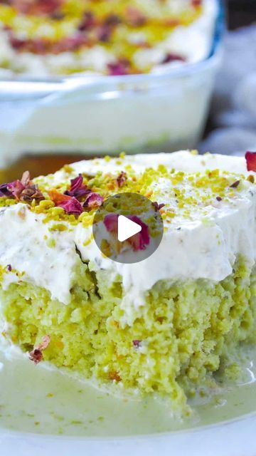 Nisha | Healthy-ish Recipes - Indian, Fusion & Global on Instagram: "Chef’s Kiss 🤌🏽 - PISTACHIO TRES LECHES! This recipe holds a 5 ⭐️ rating based on 10 reviews.

🍰 Comment “PISTA” and I’ll DM you this recipe! 

3 STEPS -

1. Save yourself time and used a yellow (or white) boxed cake mix. Doctor it up so it tastes homemade. 
2. Prepare the 3 milk mixture and pour it all over the baked cake. Refrigerate overnight for best results. 
3. Make whipped cream and spread all over the cake. Enjoy! 

https://www.honeywhatscooking.com/pistachio-milk-cake-tres-leches/

[ Indian fusion desserts, three milk cake, pistachio tres leches,, Diwali desserts ]" Tres Leches Cake Pistachio, Tres Leches Box Cake, Pistachio Tres Leches Cake, Three Milk Cake Recipe, Milk Cake Recipe Indian, Pistachio Milk Cake, Indian Fusion Desserts, Diwali Desserts, Cake Pistachio