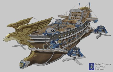 ArtStation - Alliance helicarrier production concept, Charles Lee Steampunk Ship, Airship Art, Flying Ship, Steampunk Airship, Spaceship Art, Concept Ships, Dungeons And Dragons Homebrew, Steampunk Art, Wow Art