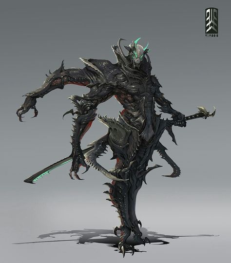 James Town, Alien Warrior, Warframe Art, Fantasy Demon, Dark Creatures, Heroic Fantasy, 다크 판타지, Monster Concept Art, Samurai Art