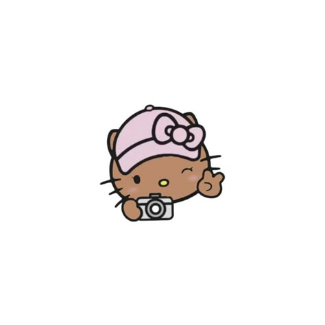 Brown Hello Kitty, Hello Kitty Images, Hello Kitty Aesthetic, Hello Kit, Hello Kitty Cartoon, Hello Kitty Art, Cartoon Profile Pictures, Black Characters, Iphone Wallpaper Tumblr Aesthetic