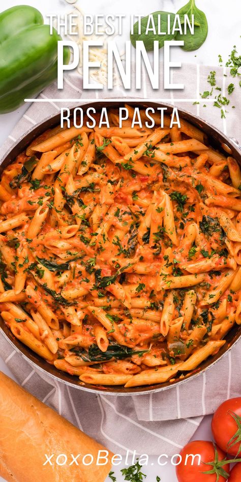 Penne Rosa Recipe, Rose Sauce Recipe, Pasta With Tomato Cream Sauce, Rosa Pasta, Penne Rosa, Tomato Cream Sauce Pasta, Beef Noodle Stir Fry, Sausage Penne, Amazing Pasta