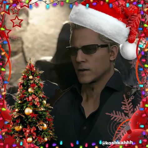 Resident Evil Christmas Icons, Albert Wesker Pfp, Albert Wesker Icons, Evil Images, William Birkin, Resident Evil Wesker, Christmas Pfps, Re4 Remake, Albert Wesker