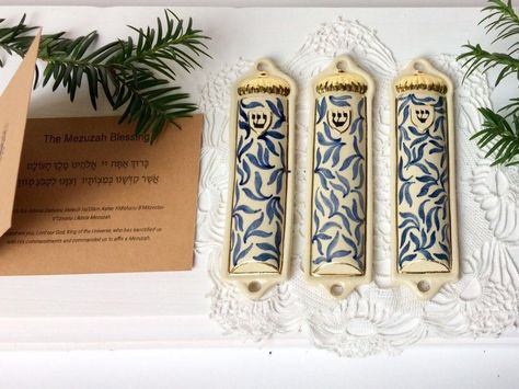 Mezuzah, Mezuzah Case, Jewish Art, Jewish Artist, Judaica, Judaica Art, Judaica Artist Ceramic Mezuzah Handmade, Jewish Ceramics, Jewish Crafts, Jewish Home, Jewish Heritage, Judaica Art, Diy Pottery, Jewish Art, Jewish Wedding