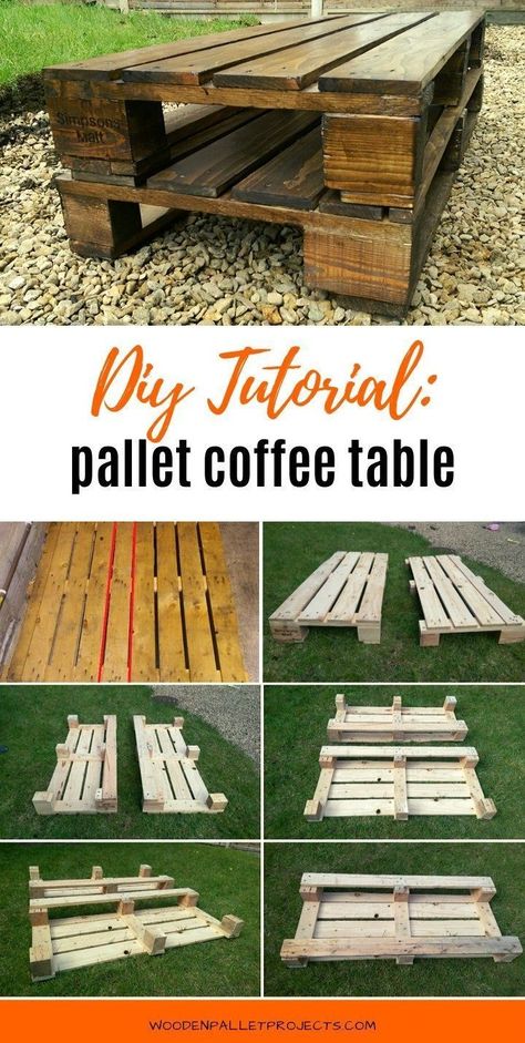 Pallet Coffee Table Diy Living Rooms, Easy Diy Pallet Projects For Beginners, Outdoor Coffee Table Diy, Exterior Moodboard, Pallet Table Outdoor, Diy Pallet Coffee Table, Pallet Coffee Table Diy, Wooden Pallet Coffee Table, Diy Pallet Decoration