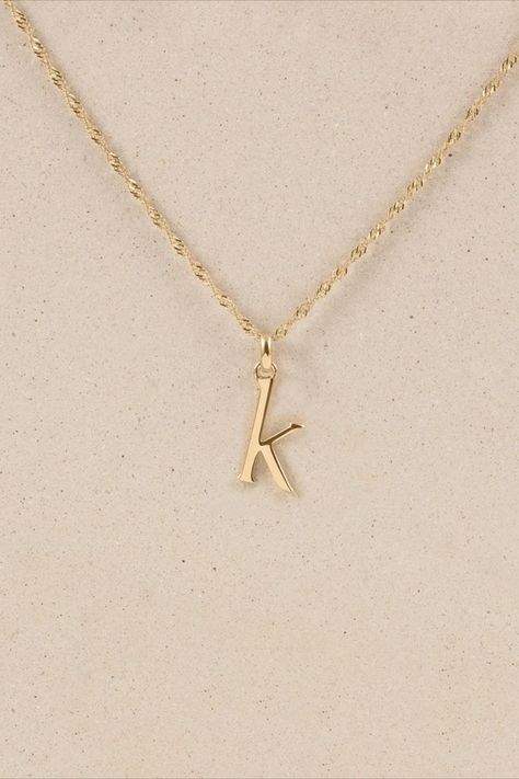 Initial K, K Necklace, Dr Script, Fancy Jewelry Necklace, Share Your Story, Gold Initial, Fancy Jewelry, Girly Jewelry, Letter Necklace