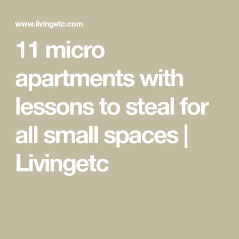 11 micro apartments with lessons to steal for all small spaces | Livingetc Raised Platform Bed, Micro Apartments, Fold Out Table, Fold Out Beds, Built In Bed, Micro Apartment, Genius Ideas, Built In Furniture, Folding Clothes