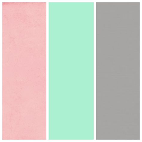 Capsule Wardrobe: light pink, mint, light grey Mint Green Bedroom Color Schemes, Mint Green Pink And Grey Bedroom, Mint Green And Pink Nursery, Pink And Mint Bedroom, Grey And Mint Bedroom, Pink And Mint Nursery, Mint Green Girls Bedroom, Mint And Pink Bedroom, Mint Green And Pink Bedroom