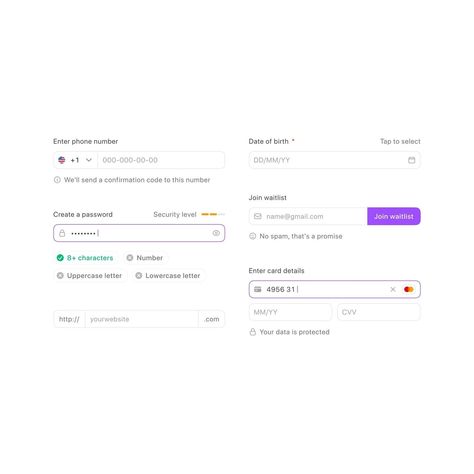 Simple Inputs by Ali See more designs like these in our bio link. . . . #layers #uidesign #uxdesign #uiux #design #userinterface #appdesign Uiux Design, Minecraft Designs, Ux Design, User Interface, Ui Design, App Design, See More, Minecraft, Design