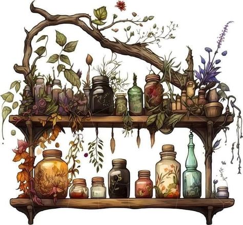 Watercolor Apothecary, Witches Library, Paints And Brushes, Drawing Hands, Drawing Eyes, Drawing Hair, Art Mignon, Witch Art, Art Et Illustration