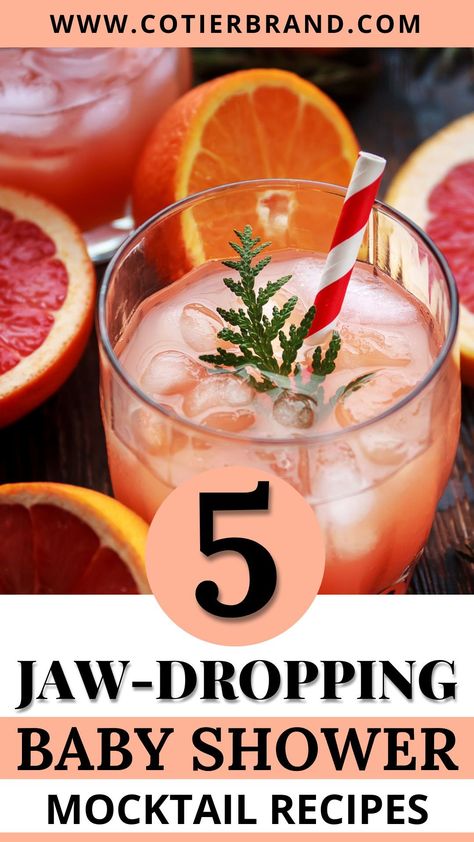 We've carefully picked these 5 baby shower mocktail recipes that taste just as good as they look! No doubt that any one of these will instantly impress your guests. Mocktail Baby Shower Ideas, Mocktail Baby Shower Bar, Drinks For Baby Shower Ideas, Baby Shower Signature Drink, Baby Shower Drink Ideas, Yummy Mocktails, Baby Shower Mocktails, Winter Baby Shower Food, Baby Shower Cocktails