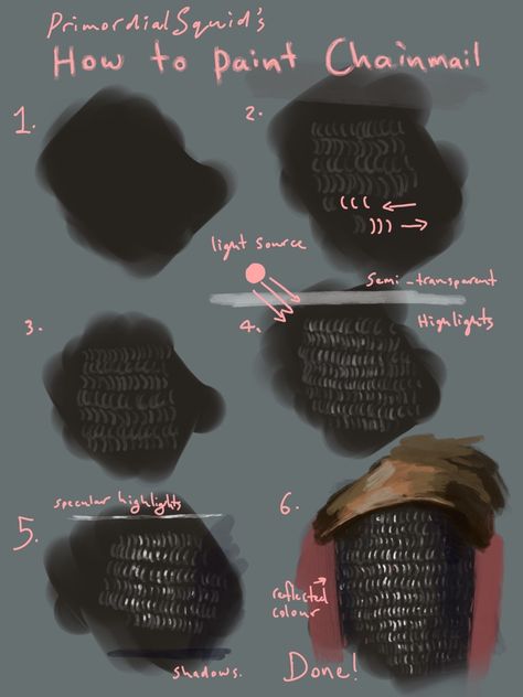 Mail Drawing, Chain Drawing, Digital Painting Tutorial, Armor Drawing, Art Advice, Digital Painting Techniques, Art Theory, Digital Painting Tutorials, Chain Mail